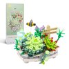 MEIEST Mini Building Blocks Succulent Plant Bonsai Model Set,Creative DIY Simulation Particle Flower Botanical Collection Construction Building Bricks Toy for Kids Adult Home Decor