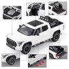 OANMYJJO Toy Trucks for Boys 1/24 Tundra Diecast Metal Model Toy Pickup Truck Pull Back Car Model with Light and Sound Toy Trucks for Boys Age 4-7(White)