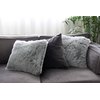 Uhomy 2 Packs Home Decorative Luxury Series Super Soft Faux Fur Throw Pillow Cover Cushion Case for Sofa or Bed Gray Ombre Fluffy Double Side, 18x18 Inch 45x45 Cm