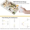 Suraielec Wireless Remote Light Switch, No Wiring, No WiFi, 100ft RF Range, Pre-Programmed, Expandable Wireless Wall Switch and Receiver Kit, Remote Control Light Fixture for Lamp, Ceiling Light, Fan