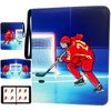 400 Pockets Hockey Cards Binder,Trading Cards Holder Card Collectors Album,Trading Card Binder 4 Pocket with 50 Removable Sleeves for Hockey Card and Sports Card