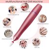 Nail Drill Machine, Moosec Electric Nail File 20000rpm - Portable Acrylic Nail Drill (Rose Gold)