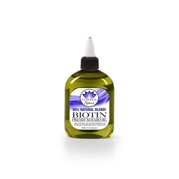 Ethereal Nature 99% Natural Hair Oil Blend, Biotin, Clear, 7.10 Fl Oz