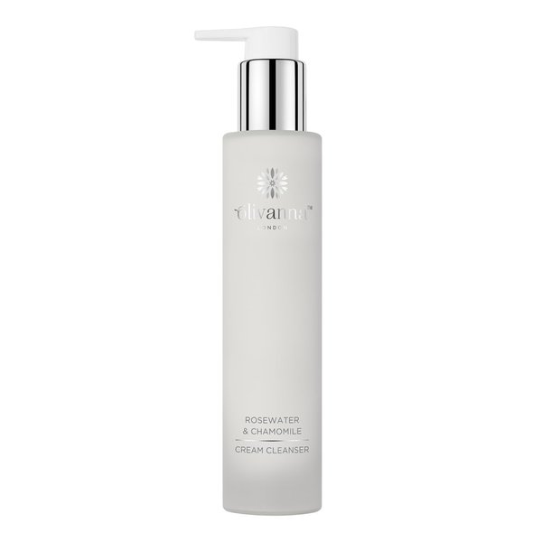 Olivanna Rosewater and Chamomile Cream Cleanser - Omega Rich Face Wash - Gentle and Hydrating without Stripping Essential Oils - 3.3 oz