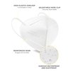 YUIKIO KN95 Face Mask, 30 Pack Protective KN95 Masks for Adults, Filter Efficiency≥95%,5 Layers Filter Safety Mask Against PM2.5 Disposable KN95 Respirator Masks in Bulk (White)