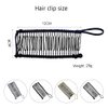 Black Banana Hair Clip Comb Stretch Banana Comb Clincher Comb Adjustable Banana Hair Clamp Ponytail Holder for Women Girls Thick Wavy Hair Curly Hair