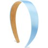 Atoden Satin Headbands for Women Girls Light Blue Headband 1.18 Inch Wide Thin Hard Headbands Non Slip Ribbon Hair Bands Plain Headbands for Crafts DIY Costume Holiday Christmas Gifts