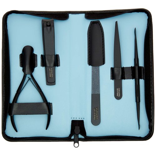 Deborah Lippmann Instruments | 5 Piece Custom-Made Manicure Kit | Nail File, Cuticle Pusher & Nail Cleaner, Nail Clipper, Cuticle Nipper, and Tweezer