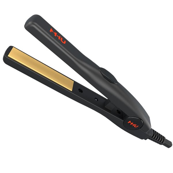 1/2 Inch Mini Hair Straightener for Short Hair/Curls Bangs, Ceramic Tourmaline Plate Small Flat Iron, Lightweight Portable Travel Straightening Iron