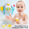 Bath Toys for Toddlers 3-5 Years, Bubble Ice Cream Maker Foam Bath Toys with Anti-Slip Buckle,Bathtub Bubble Machine Pretend Cake Play Set for Kids Boys Girls Age 3 4 5