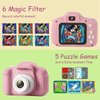 SVZIX Children's Digital Camera, Mini Dual Camera Rechargeable Children's Camera Gift, Aged 3 to 9 Years Old, 8 Million high-Definition Video 2-inch Outdoor Game Screen,32GB Card/Pink
