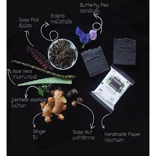 Anantra Herbal Shampoo Bar Revitalize Hair and Body with Zero-Waste Eco-Friendly Shampoo Bar, Infused with Natural Herbs for Anti-Hair Loss, Anti-Dandruff, Anti-Itching Peppermint-Citronella essential