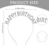 Happy Birthday Headband, Birthday Tiara for Women, Gold Headband Birthday Hat, Birthday Headband for Women Girls, Birthday Crowns for Women, Rhinestone Birthday Party Decorations Accessories(Silver)