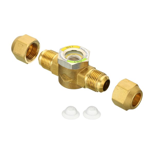 PATIKIL Sight Glass, 1/2 x 1/2 SAE Universal Liquid Moisture Indicator for Air Conditioning HVAC Refrigeration