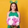 GAFATORY Frog Eyes Green Headband for Girls Cute Spa headband for Women Animal Headband for Makeup Hair Band Cosplay Costume Zoo Gifts Halloween Headband Funny Prince Headbands for Boys