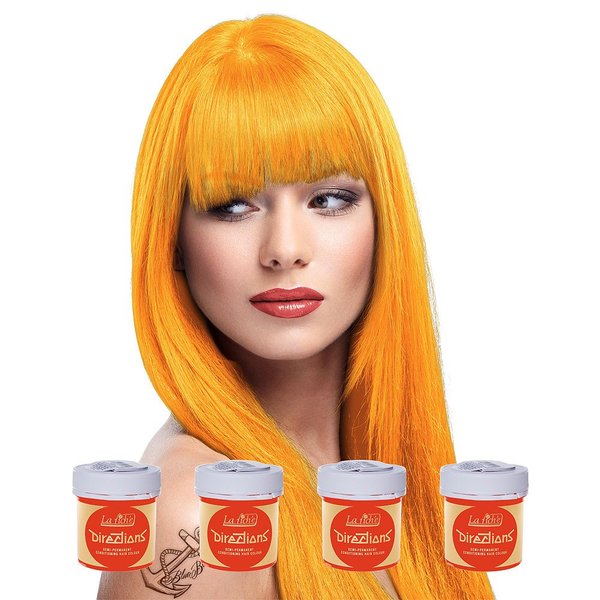 4 X La Riche Directions Semi-Permanent Hair Color 88ml Tubs - Apricot