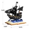 ZYLEGEN Pirate Ship Building Toy Set,Black Pearl Pirate Ship Black Hawk Sailboat Sets with Book Building Blocks Toys Set for Ages 12+ Boys Girls(919Pcs)