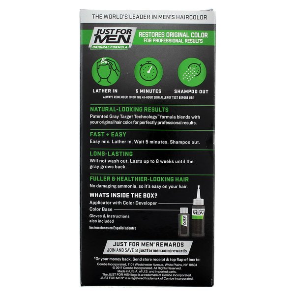 JUST FOR MEN Hair Color H-40 Medium Dark-Brown 1 ea (Pack of 5)