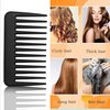 Mini Wide Tooth Comb,Small Travel Purse Hair Detangling Comb Beard Comb for Curly Wavy Hair Portable Care Comb Shower Comb Travel Combs for Men Women - Best Styling Comb for Wet,Dry,Long Hair (Black)