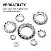 QTEATAK 320Pcs Stainless External Multi-Tooth Star Lock Washers Assortment Set-304 Stainless Steel, 8 Size (M2.5 M3 M4 M5 M6 M8 M10 M12)