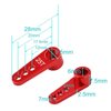 2Pack ShareGoo 25T Metal Servo Horn M3 Threads Steering Servo Arm Server Rocker Compatible with Futaba Savox Power HD HSP MG995 MG996 Servos Motor 1/8 1/10 RC Car Truck,Red