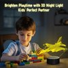 Anywin Warplane Night Lights,Kids Airplane 3D Night Light Bedside Lamp Fighter Toy Light 7 Colors Changing with Remote Control Best Christmas Gifts and Birthday Gifts for Boys Girls Kids Baby