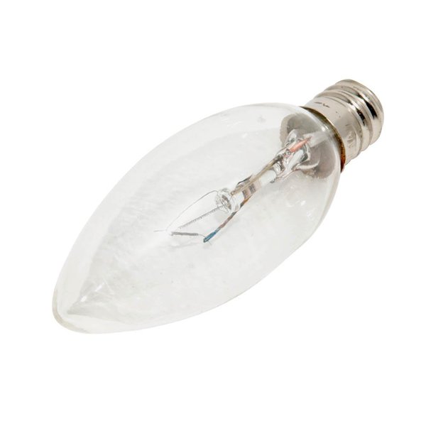Bulbrite KR25CTC/25 25W Krystal Touch Torpedo Chandelier Bulb (B8), Candelabra Base