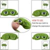 Sleep Masks for Women,Eye Mask for Sleeping,BUMSUFON Night Mask Sad Frog Cute Block Out Light, Soft Comfort Eye Shade Cover for Travel Yoga Nap, Green
