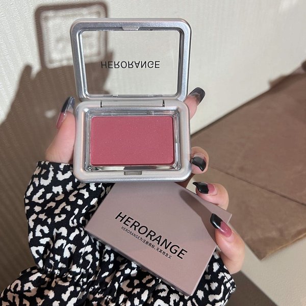 Monochrome Blush Face Nude Pink Rose Matte Natural Blusher Contour Shadow Cheek Powder (05# Blood Rose)