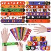 Max Fun 48pcs Halloween Slap Bracelets Halloween Party Favors Halloween Toys for Kids Halloween Party Favor Halloween Treat Bags Gifts Birthday Party (Halloween)