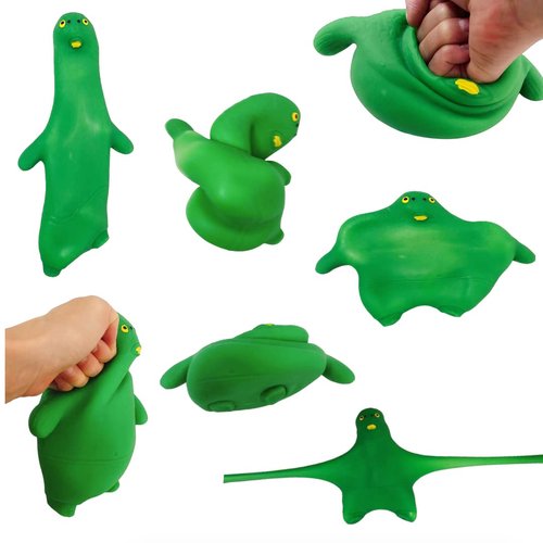 HIPIHOM Green Head Fish Toy, Decompress and Squeeze Stress Toy Figure for Adults, Relief Anti-Anxiety Mini Gadget to Relax (Small)