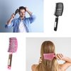 ZMD 2Pack Curved Vented Hair Brush, Detangling Brush Boar Bristle Hair Brush Professional Vent Styling Brush for Women/Men Wet Dry Long Curly Thick Straight Hair (Pink & Black)