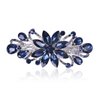 Sankuwen Flower Luxury Jewelry Design Hairpin Rhinestone Hair Barrette Clip,Also Perfect Mother's Day Gifts for Mom(Dark Blue)