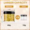 Morovan Holographic Golden Body Glitter 2oz/60g Face Glitter Hair Glitter Cosmetic Grade Chunky Glitter Makeup Festival Body Glitter Rave Glitter Eyeshadow& Lip Gloss& Resin& Nails Glitter