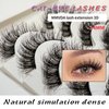 MMVDA lashes False eyelashes extension 3D,individual lashes Fluffy cat eye mink lashes eyelash extension kit 5 pairs Multipack natural look Wispy 9-14mm…