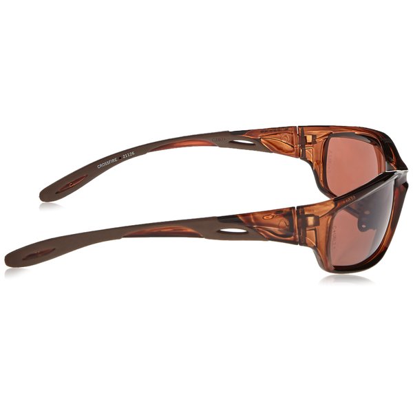 Crossfire 21126 Infinity Premium Safety Glasses, HD Brown Polarized Lens - Crystal Brown Frame, Regular