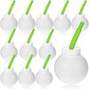 Sawysine 12 Set Golf Ball Cups with Straws and Lids, 10 oz Plastic Reusable Golf Party Cups Bulk for Kids Birthday Theme Party Golf Party Supplies