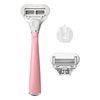 Flamingo Womens 5-blade Razor with Replacement Blade Cartridge - Desert Rose