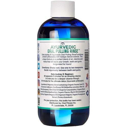 Dale Audrey Oil Pulling for Teeth and Gums | Made in USA Mint Flavored Organic Sesame Oil Pulling| Ayurvedic Oil Pulling Rinse to Whiten Your Teeth & Freshen Your Breath