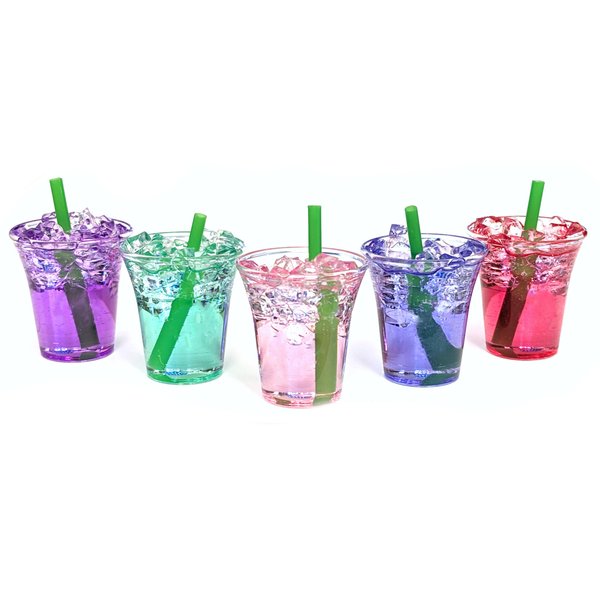 1/3 Scale 5 Piece Drink Set for American Girl Dolls 18 Inch Doll Food Accessories Lot (Berry Lemonade)