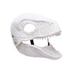MANMAOHE Dinosaur Mask Halloween Mask Soft Latex Dino Mask Moving Jaw Movable Dinosaur Head Mask Tyrannosaurus Rex Mask Halloween Party Cosplay Costume Mask(White)
