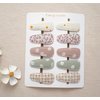 Fancy Clouds 20 Pack Baby Hair Clips for Girls Toddler,Neutral Fully Lined Fabric Snap Clips Pins With Flower print,Handmade Hair Accessories Barrettes for School Age Kids Children Women Gifts