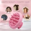 VH VIRGIN HAIR- Scalp Massager for Hair Growth - Scalp Brush, Scalp Scrubber for Hair Care & Hair Loss Treatment. Hair Oil/Serum Massager for Women 100% Silicone. Pink