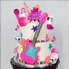 DRWATE 26 PCS Music Cake Toppers Pink Girl Birthday Cake Topper and Disco cake topper for Music Birthday Party Decorations Supplies (1)