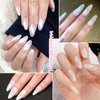 6 Colors White Pearl Chrome Nail Powder Kit,Aurora Iridescent Powder Holographic Mirror Effect Mermaid Chrome Pigment Glitter Dust Powder, Pearlescent Chrome Powder Nail Art Manicure