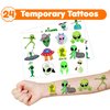 Cherisnowy 48 PCS Alien Party Favors 24 Tattoos Sticker and 24 Slap Bracelets Wristbands Perfect for Space Themed Birthday Baby Showers or Classroom Rewards Ideal Decor and Gifts for Girls and Boys