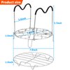 Steamer Rack Trivet Accessory Set, Include 9-holes Egg Cooking Rack with Heat Resistant Silicon Handles & Compatible for 6, 8 Quart Pressure Cooker Trivet, Instant Pot Accessories