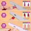 Teenitor Nail File Buffer, Gel Nail File Set Professional Nail Buffer File Block Natural Manicure File Nail Polisher Washable Double Sided