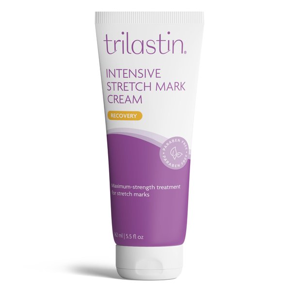 TriLASTIN SR Vit. Infused Intensive Stretch Mark & Scar Cream for Pregnancy - 5.5 Oz, Cocoa Butter Scar Treatment, Hypoallergenic & Paraben-Free - Moisturizing Lotion for Women - Stretch Mark Cream