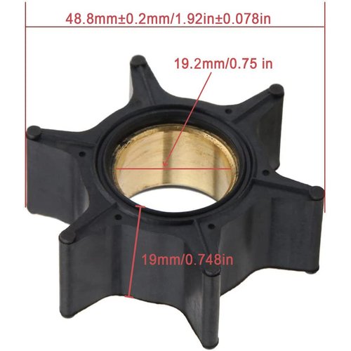 big-autoparts Water Pump Impeller for Mercury Outboard Motor 30HP 35HP 40HP 45HP 50HP 60HP,65HP 70HP Compatible Part Number 47-89983T